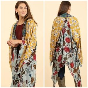 Boho Floral Patchwork Kimono Sz S/M, M/L WOMANS